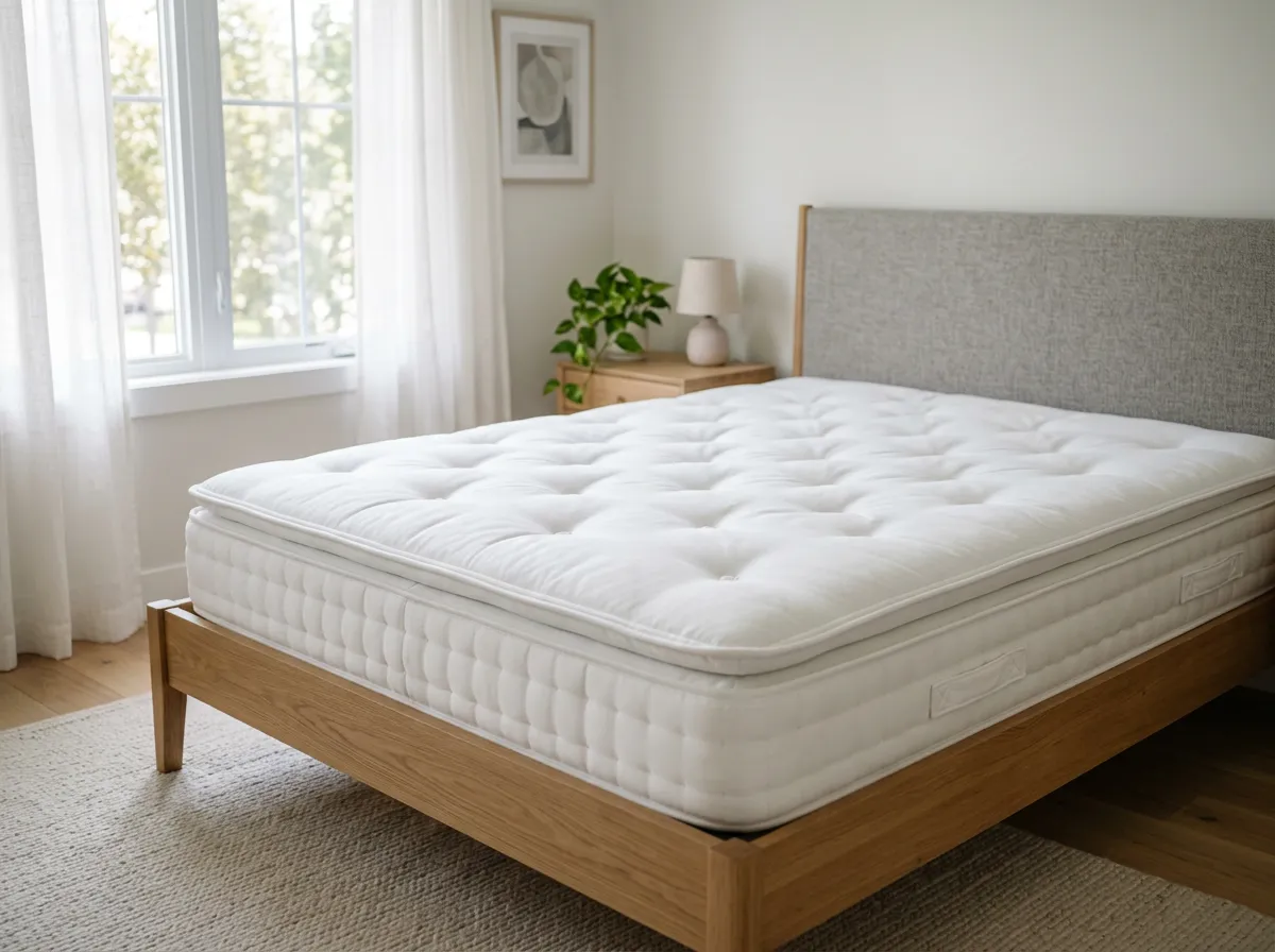 Clean mattress after professional steam treatment